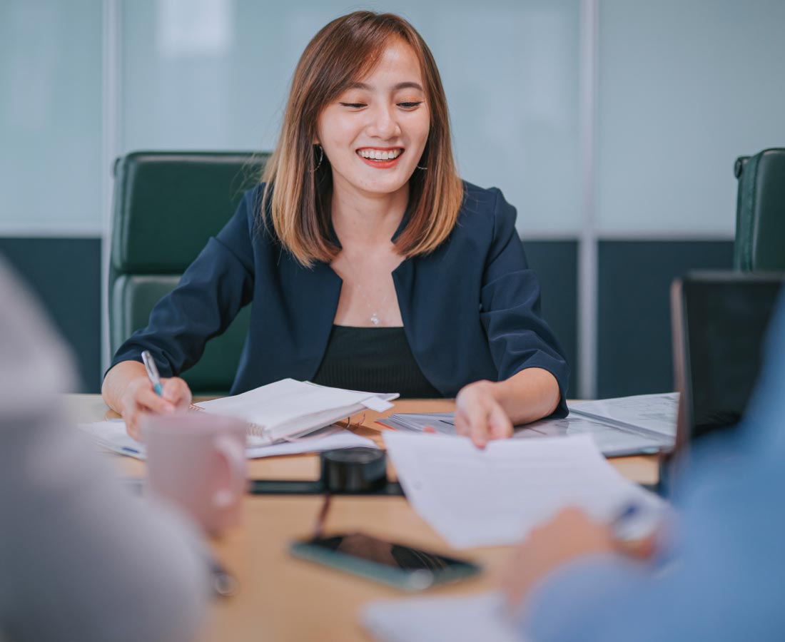 woman in business meeting